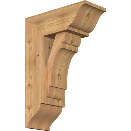 Olympic Traditional Smooth Bracket W/ Offset Brace, Western Red Cedar, 7 1/2W X 18D X 26H